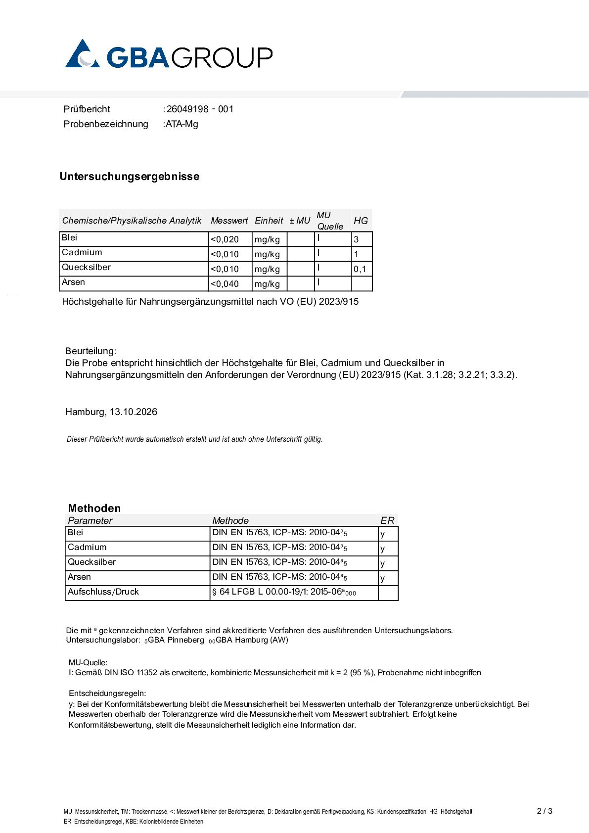 MÉTAUX LOURDS MÉTAUX LOURDS