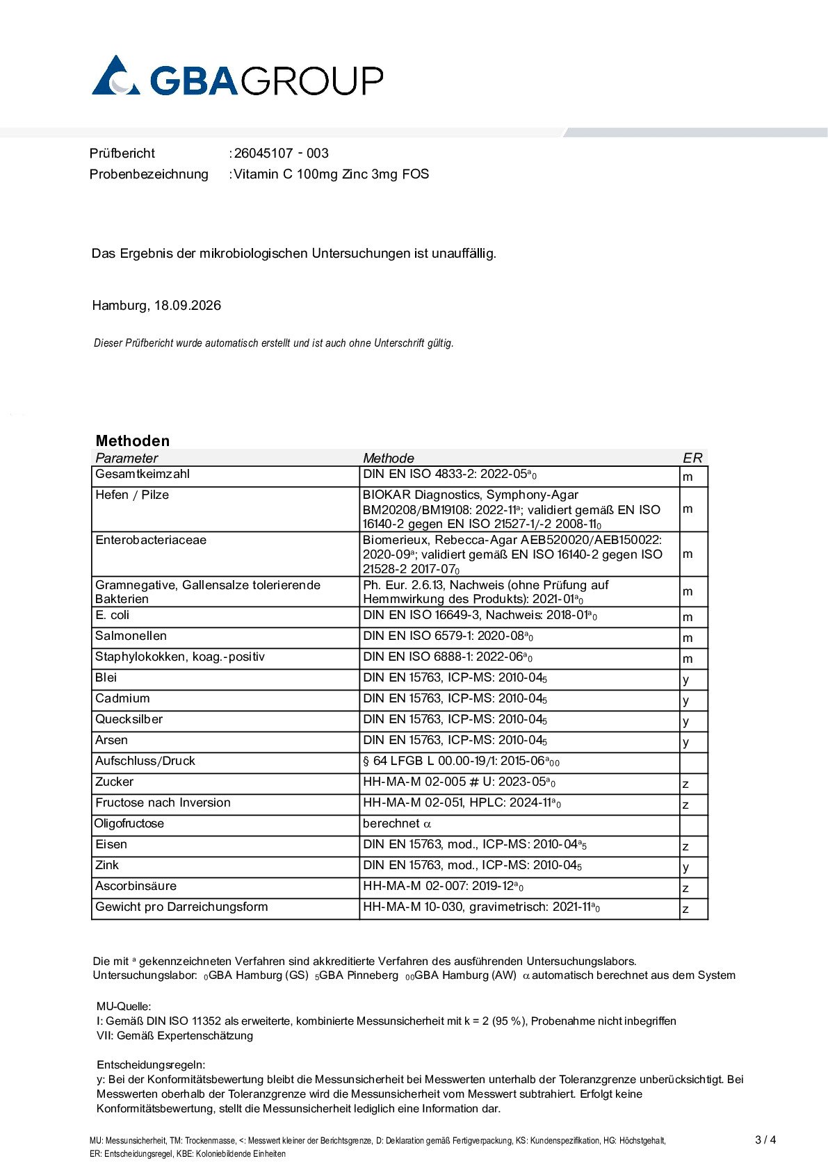 PRINCIPES ACTIFS/MÉTAUX LOURDS/MICROBIOLOGIE PRINCIPES ACTIFS/MÉTAUX LOURDS/MICROBIOLOGIE
