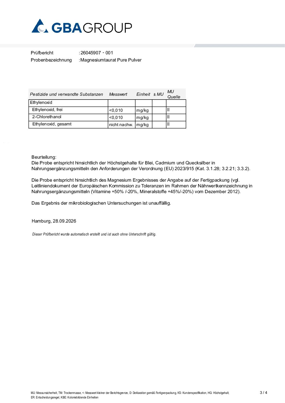 ACTIVE INGREDIENT/contaminants/HEAVY METALS/MICROBIOLOGY
