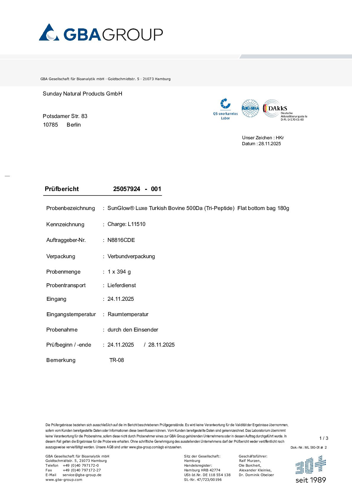 ACTIEVE INGREDIËNTEN/ZWARE METALEN/MICROBIOLOGIE ACTIEVE INGREDIËNTEN/ZWARE METALEN/MICROBIOLOGIE