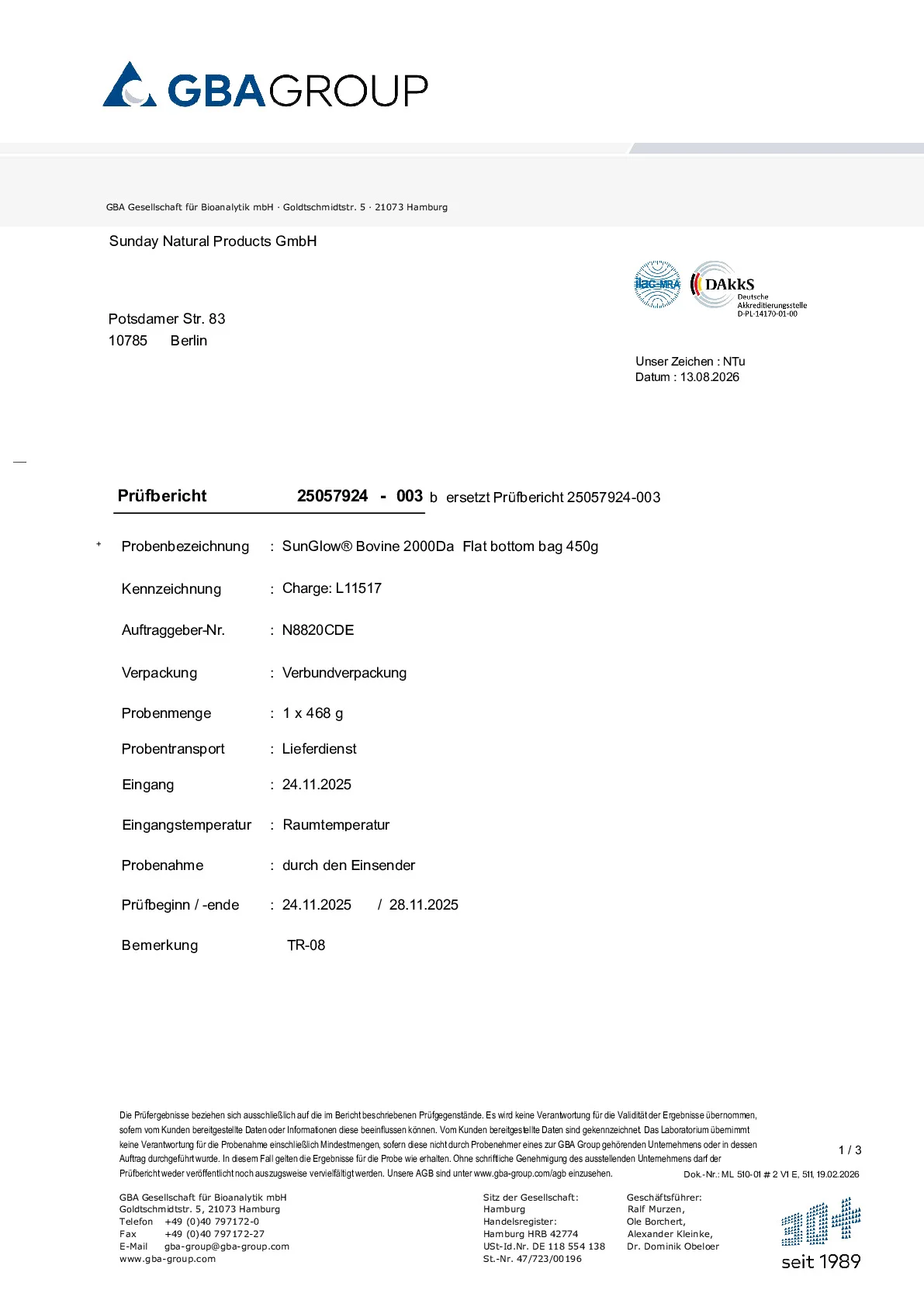 PRINCIPES ACTIFS/MÉTAUX LOURDS/MICROBIOLOGIE PRINCIPES ACTIFS/MÉTAUX LOURDS/MICROBIOLOGIE