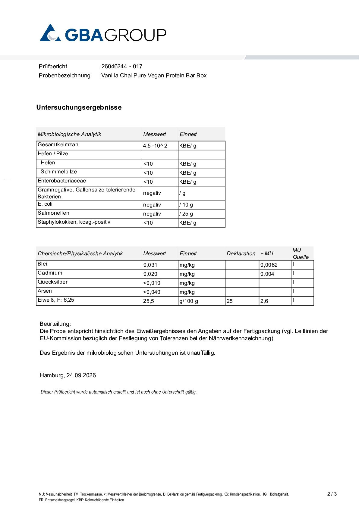 SCHWERMETALLE/MIKROBIOLOGIE SCHWERMETALLE/MIKROBIOLOGIE