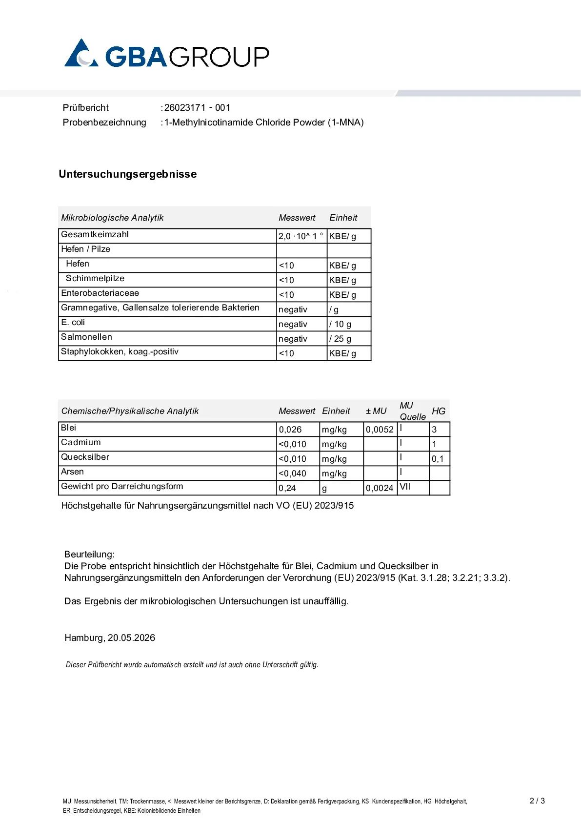 HEAVY METALS/MICROBIOLOGY HEAVY METALS/MICROBIOLOGY