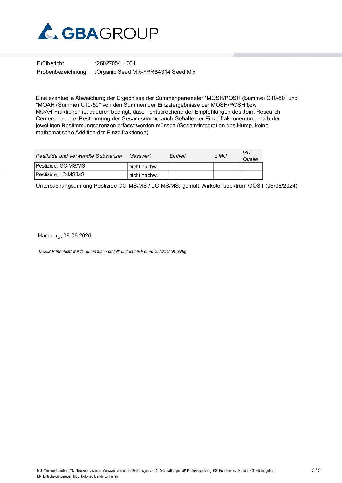 SCHWERMETALLE/MIKROBIOLOGIE SCHWERMETALLE/MIKROBIOLOGIE