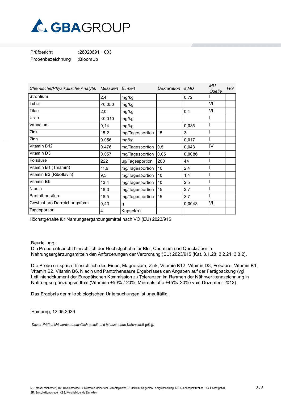 PRINCIPES ACTIFS/MÉTAUX LOURDS/MICROBIOLOGIE PRINCIPES ACTIFS/MÉTAUX LOURDS/MICROBIOLOGIE