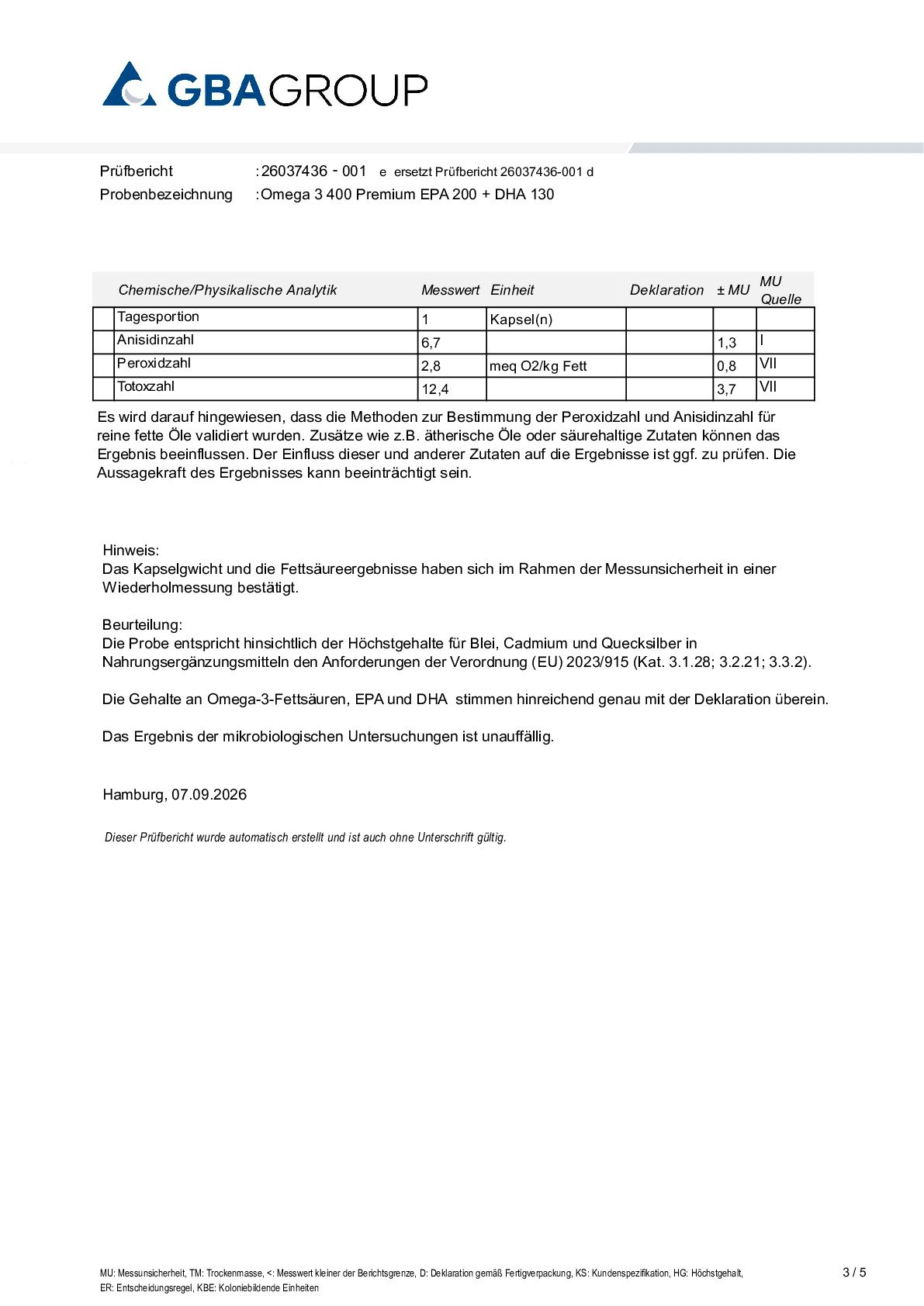 TOTOX/AKTIVER ZUTATEN/MIKROBIOLOGIE/SCHWERMETALLE
