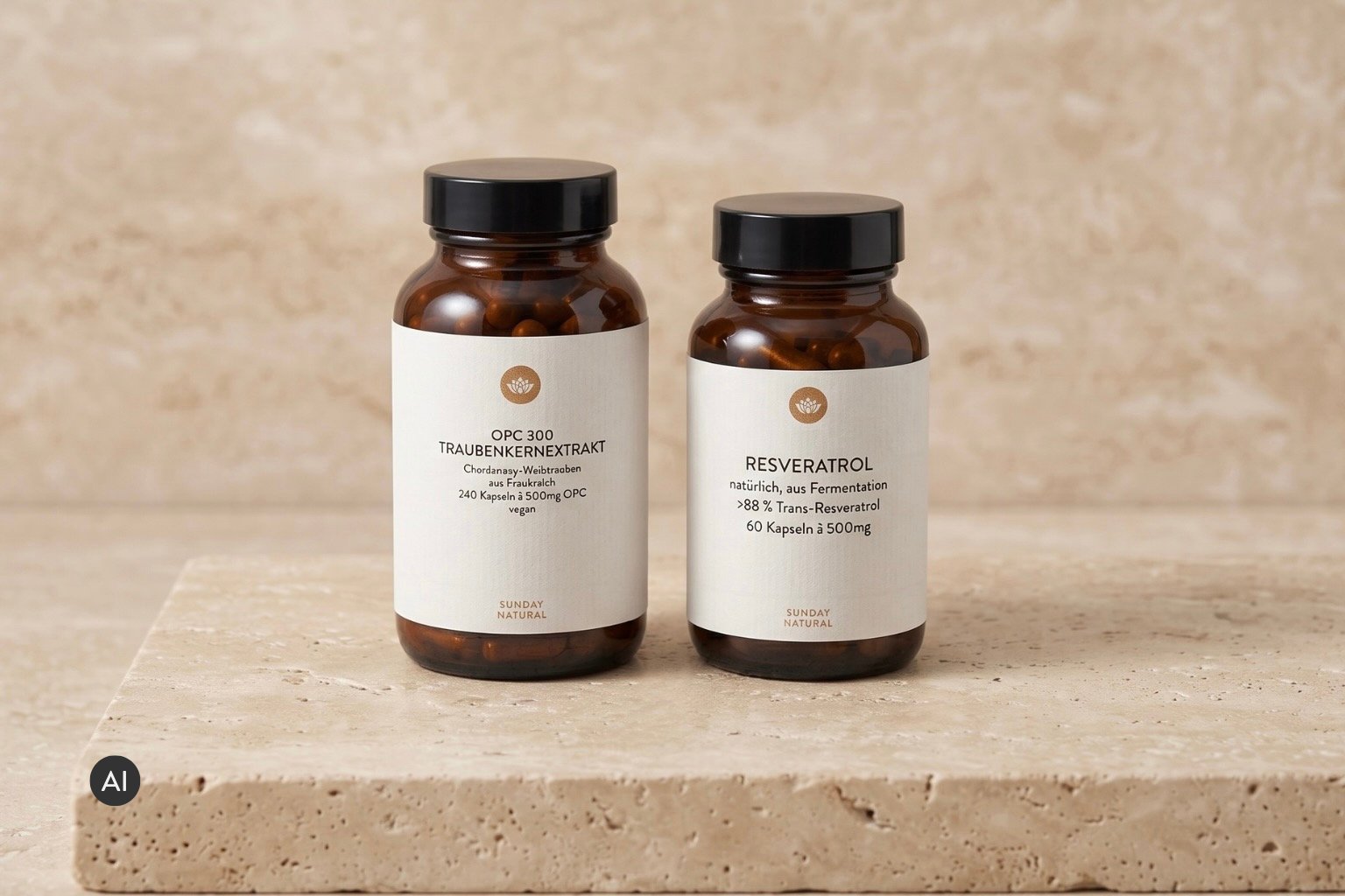 Polyphenole: OPC und Resveratrol von Sunday Natural Polyphenole: OPC und Resveratrol von Sunday Natural